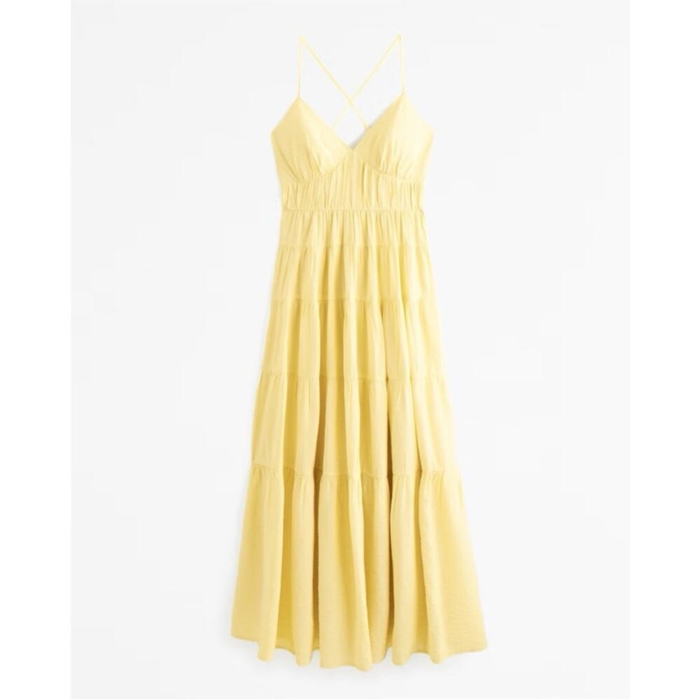 Abercrombie & Fitch Butter Yellow Maxi Dress